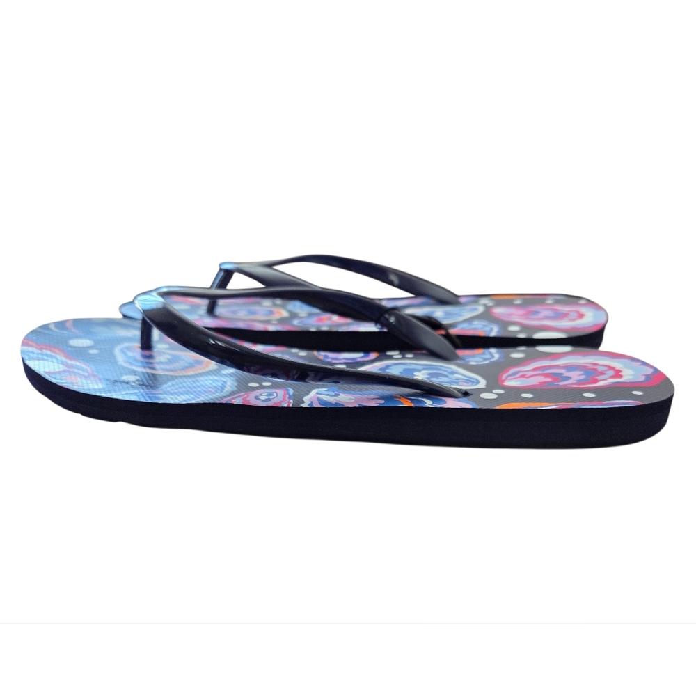 Vera Bradley - NEW Oyster Bar Multi Medium (7-8) Colorful Flip Flops - Picture 3 of 5